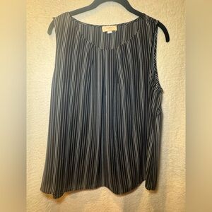 LOFT Outlet Black and White Striped Top